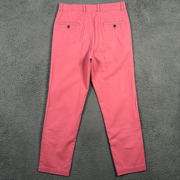 Brooks Brothers Pants Mens 32x32 Nantucket Red Straight Fit Chinos Preppy - Picture 6 of 13
